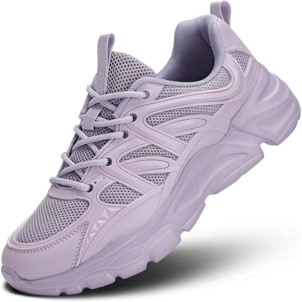 Women's Purple Walking Running Lightweight Casual Sneakers Soft Shoes